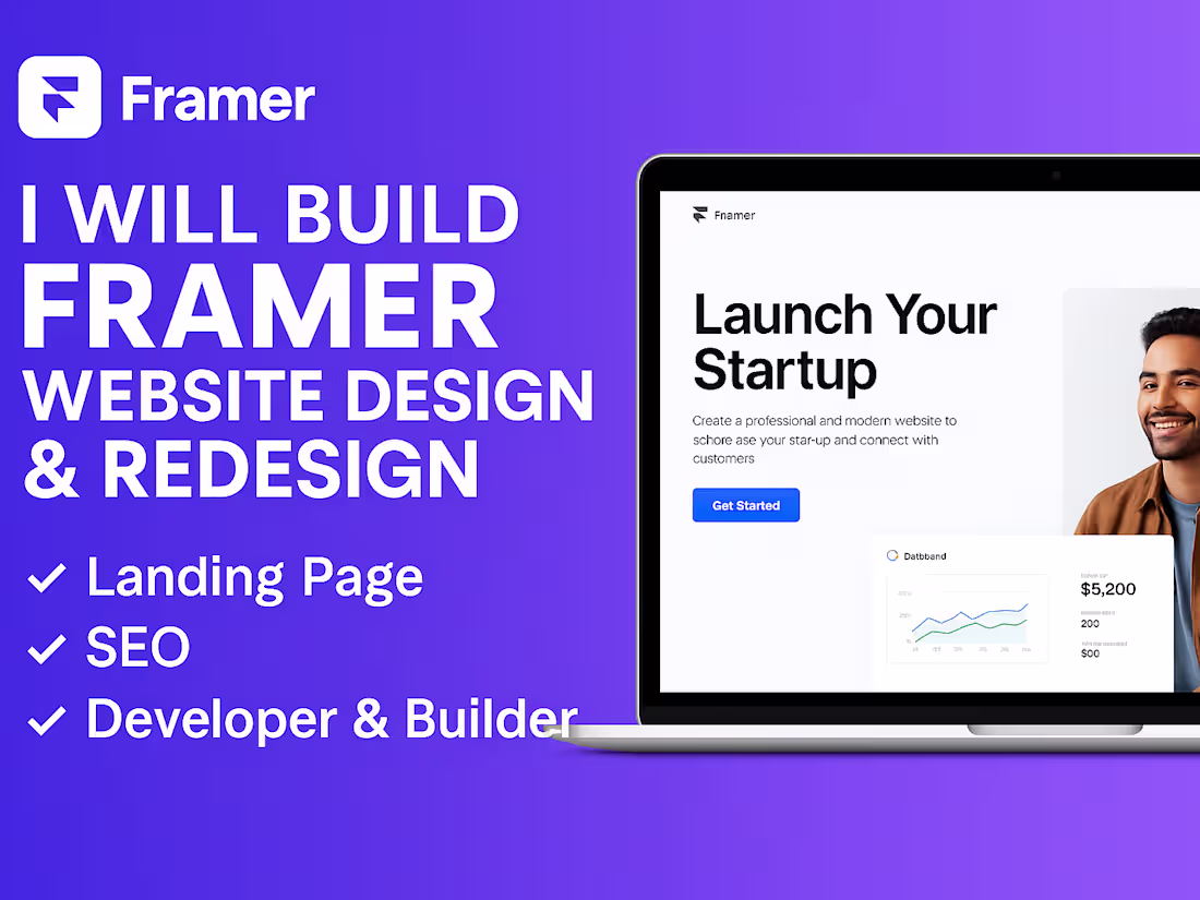 Cover image for I will build framer website design framer seo landing web page 