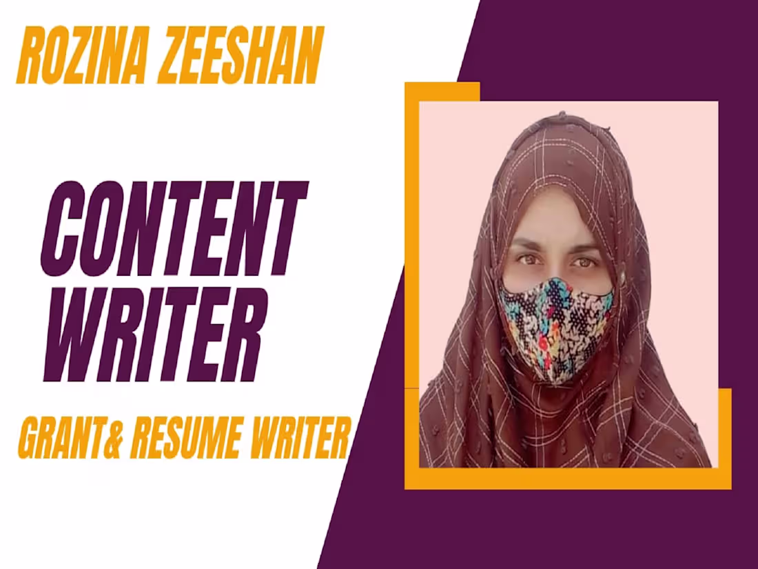 Cover image for I will write Grant proposal, articles and edit resume