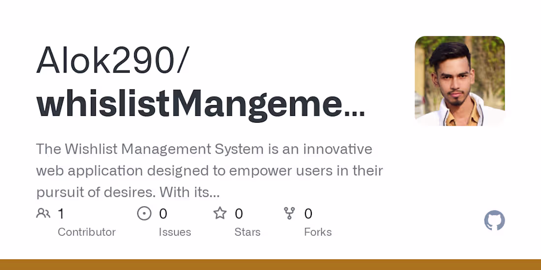 Cover image for Alok290/whislistMangement