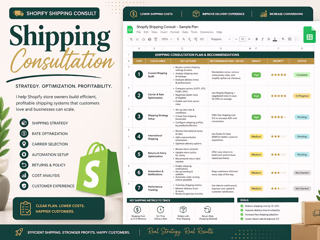 Cover image for Shopify Shipping Strategy Audit Example