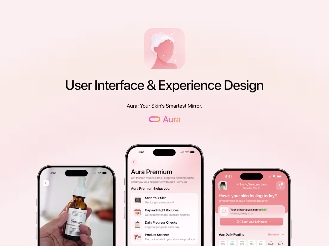 Cover image for Aura - Mobile App Design + Branding