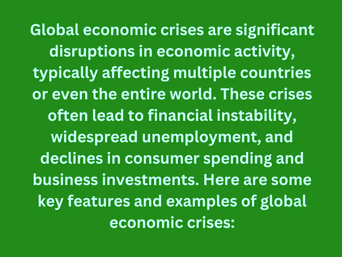 Cover image for Global Economic Crises: Causes, Impacts, and Strategies