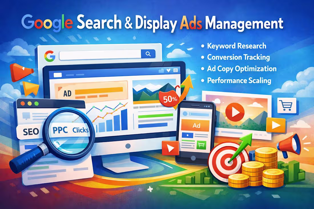 Cover image for Google Search & Display Ads Management