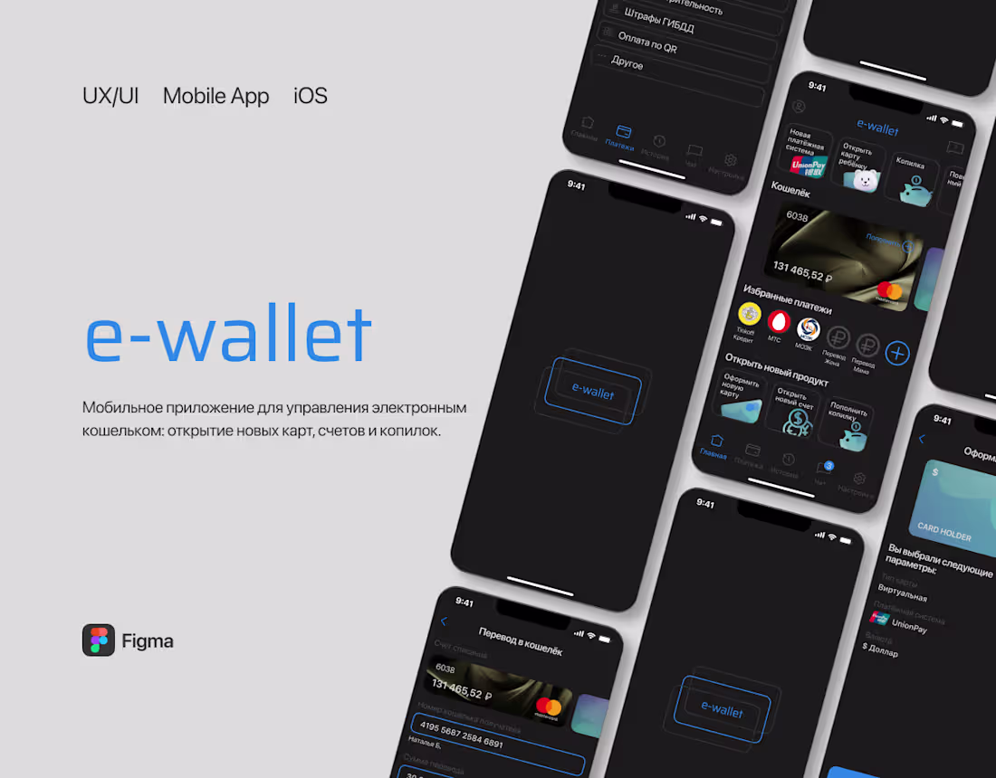 Cover image for E-Wallet – UX/UI Design for a Mobile Digital Wallet Application