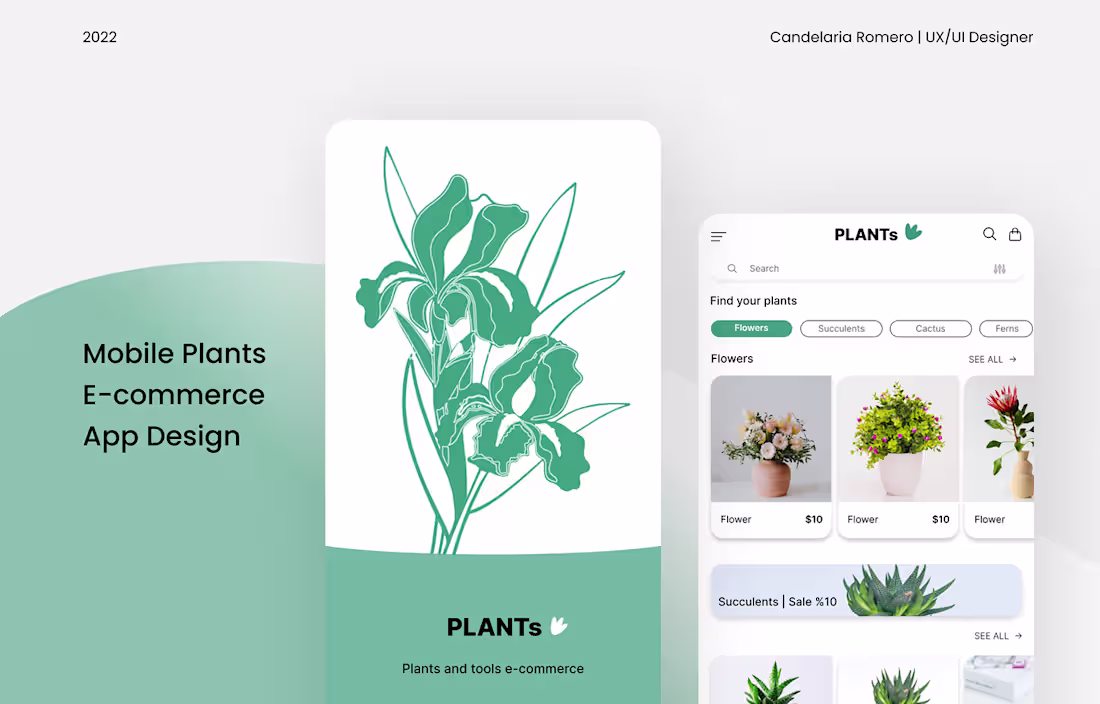 Cover image for Mobile Plants App Design | UI on Behance