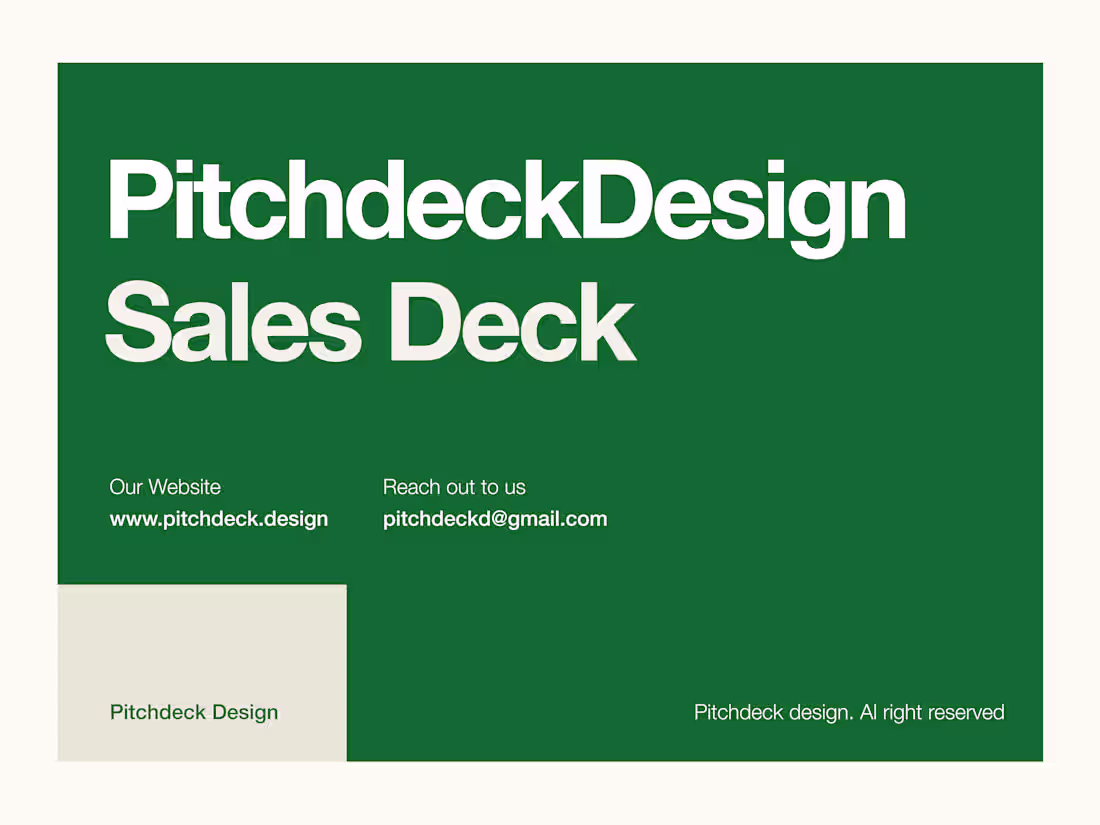 Cover image for PitchdeckDesign Sales Deck 