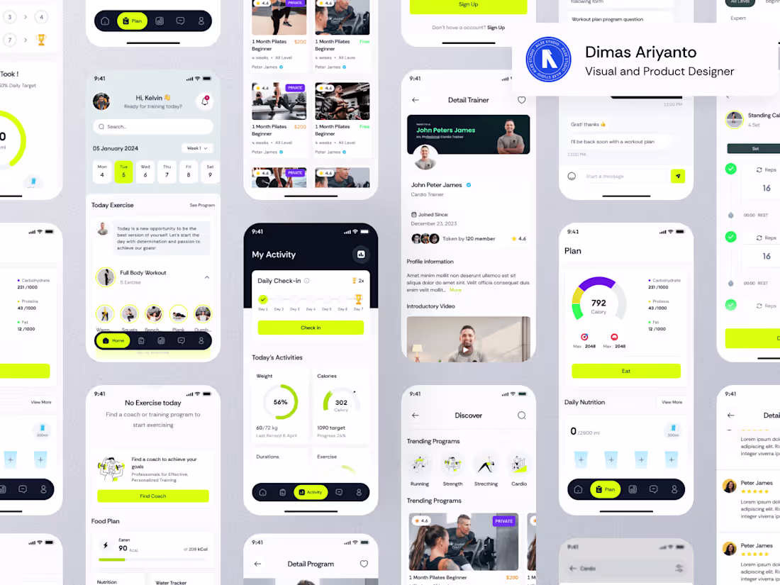 Cover image for Mobile App Design for a Personal Trainer Fitness