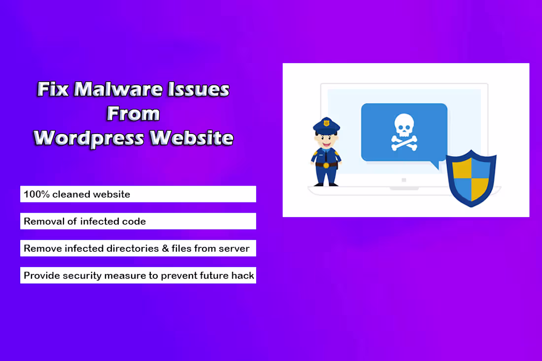 Cover image for Fix Malware issues from Hacked Wordpress Website