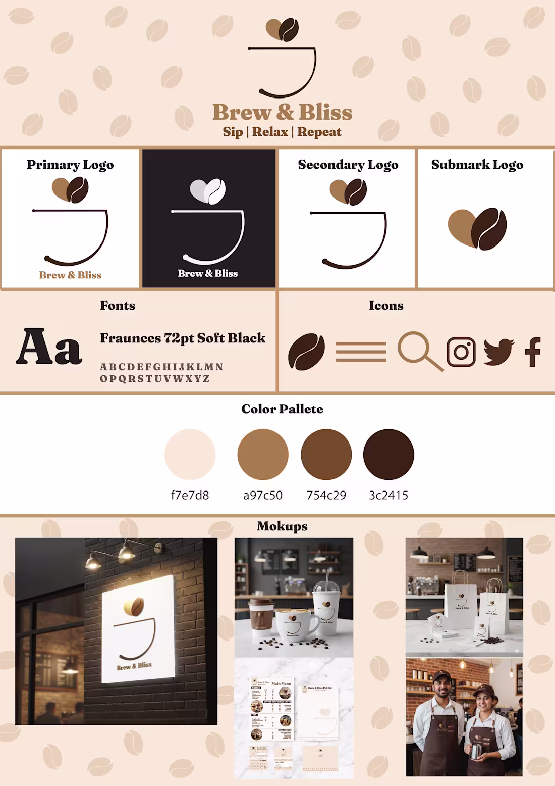 Cover image for Brew & Bliss Brand Identity Design