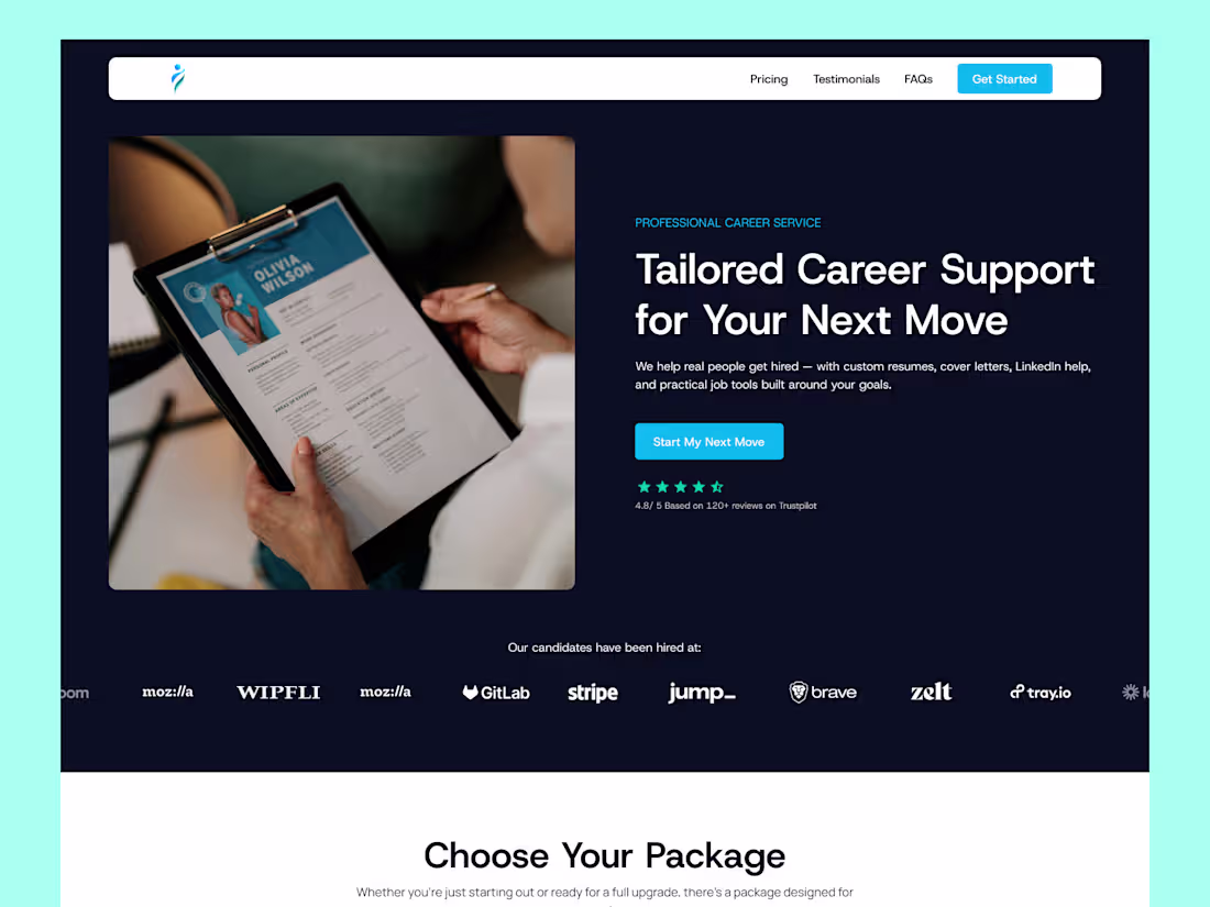 Cover image for AI-Powered Career Services Landing Page