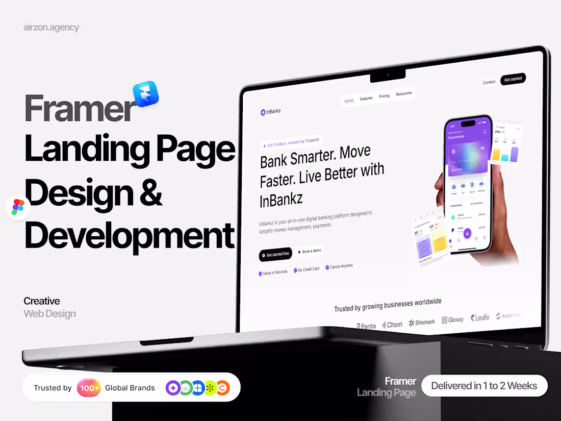 Cover image for Framer → Landing Page Design & Development