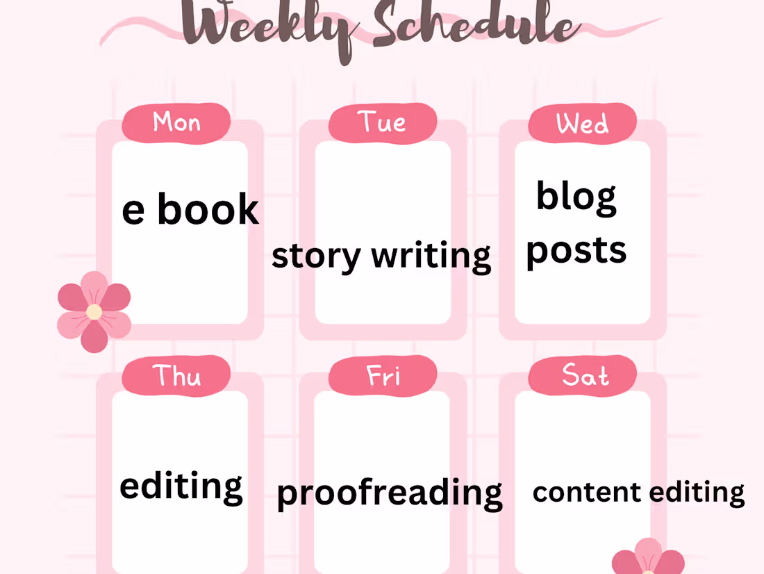 Cover image for I can provide best services on Writing and Design