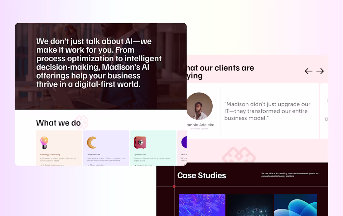 Cover image for “A few of my favorite sections from the Madison website I de...