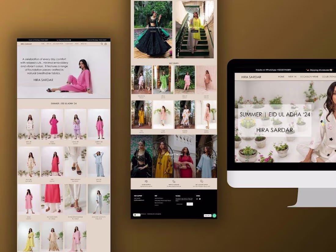 Cover image for Hira Sardar Clothing Website Designing