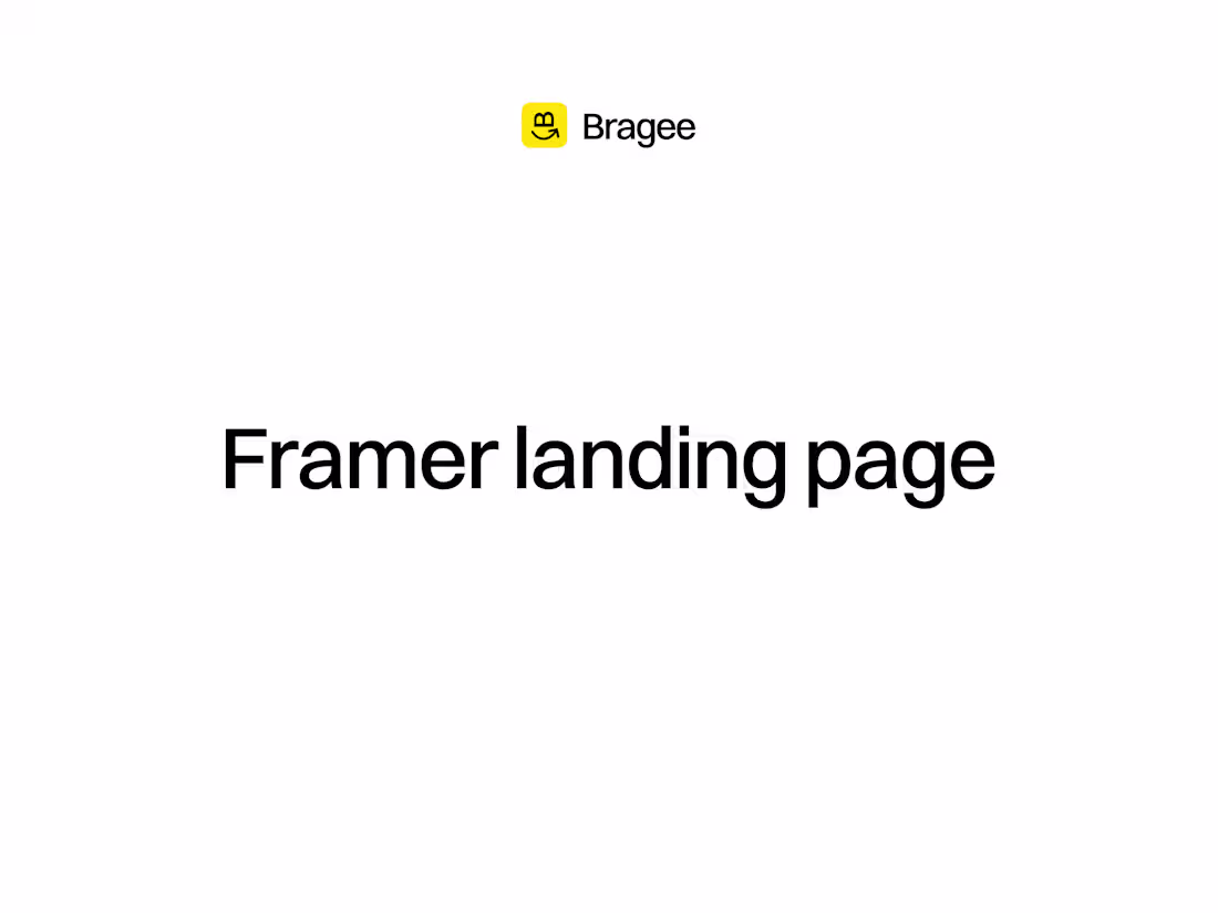Cover image for Framer Landing page