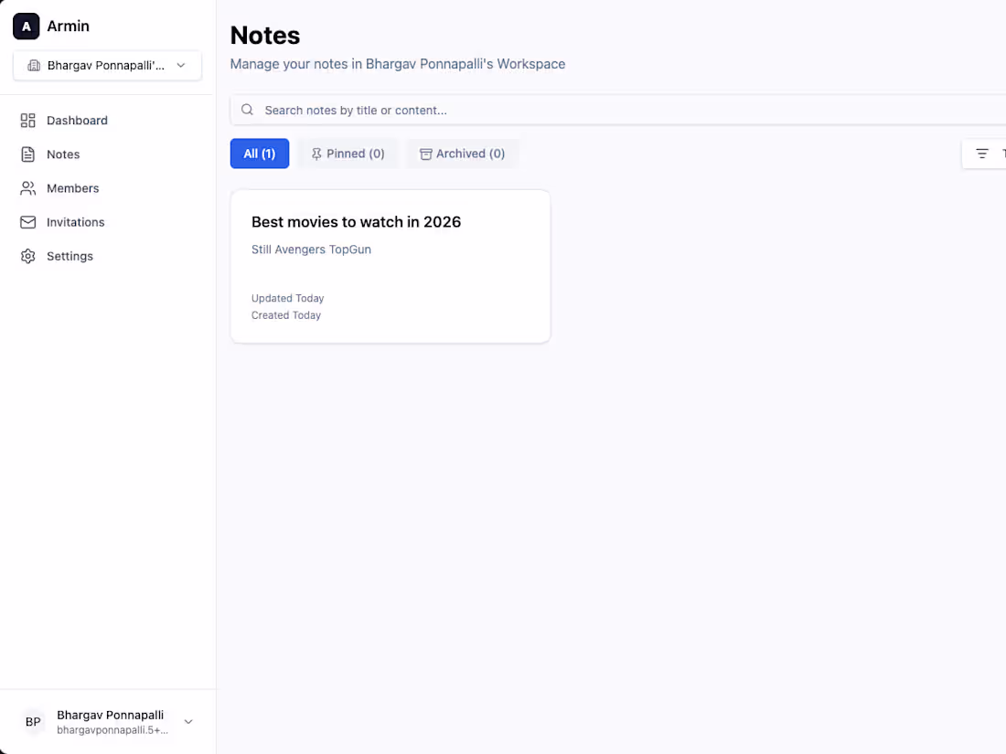 Cover image for ✨ Built a note taking