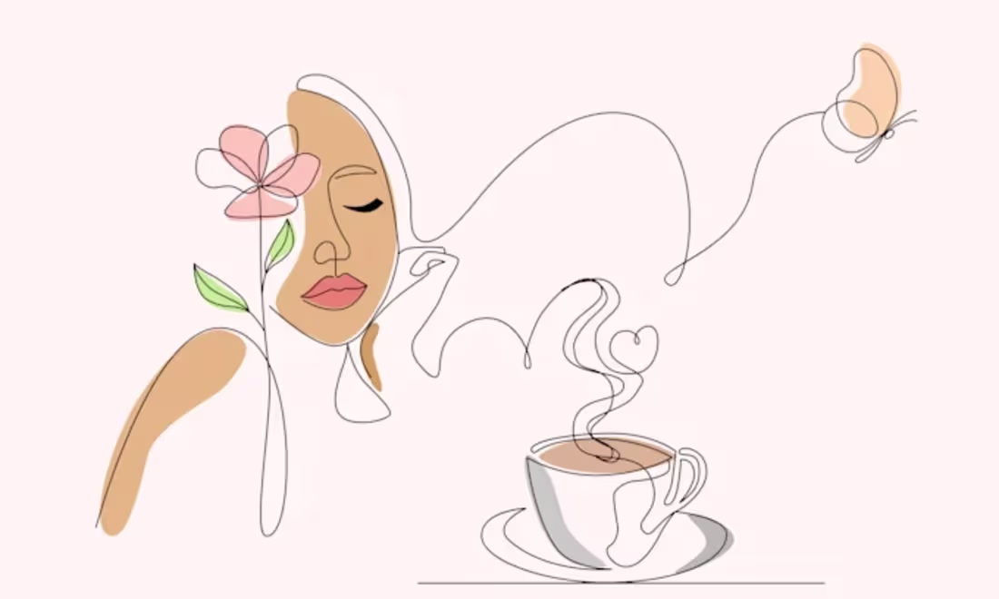 Cover image for "Girl with a Tea Cup