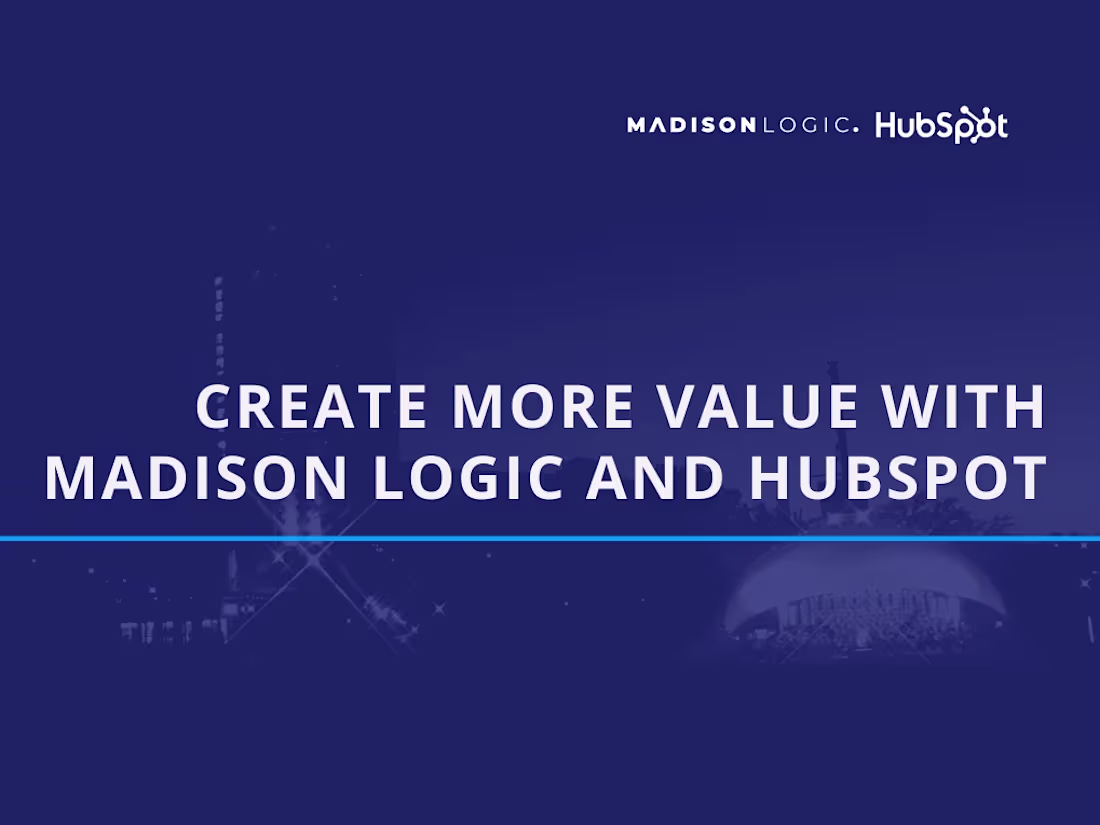 Cover image for Better Align Sales & Marketing With Hubspot + Madison Logic