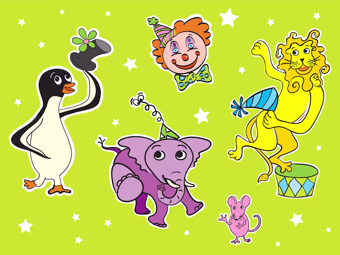 Cover image for Illustrations for games, stickers, and puzzles