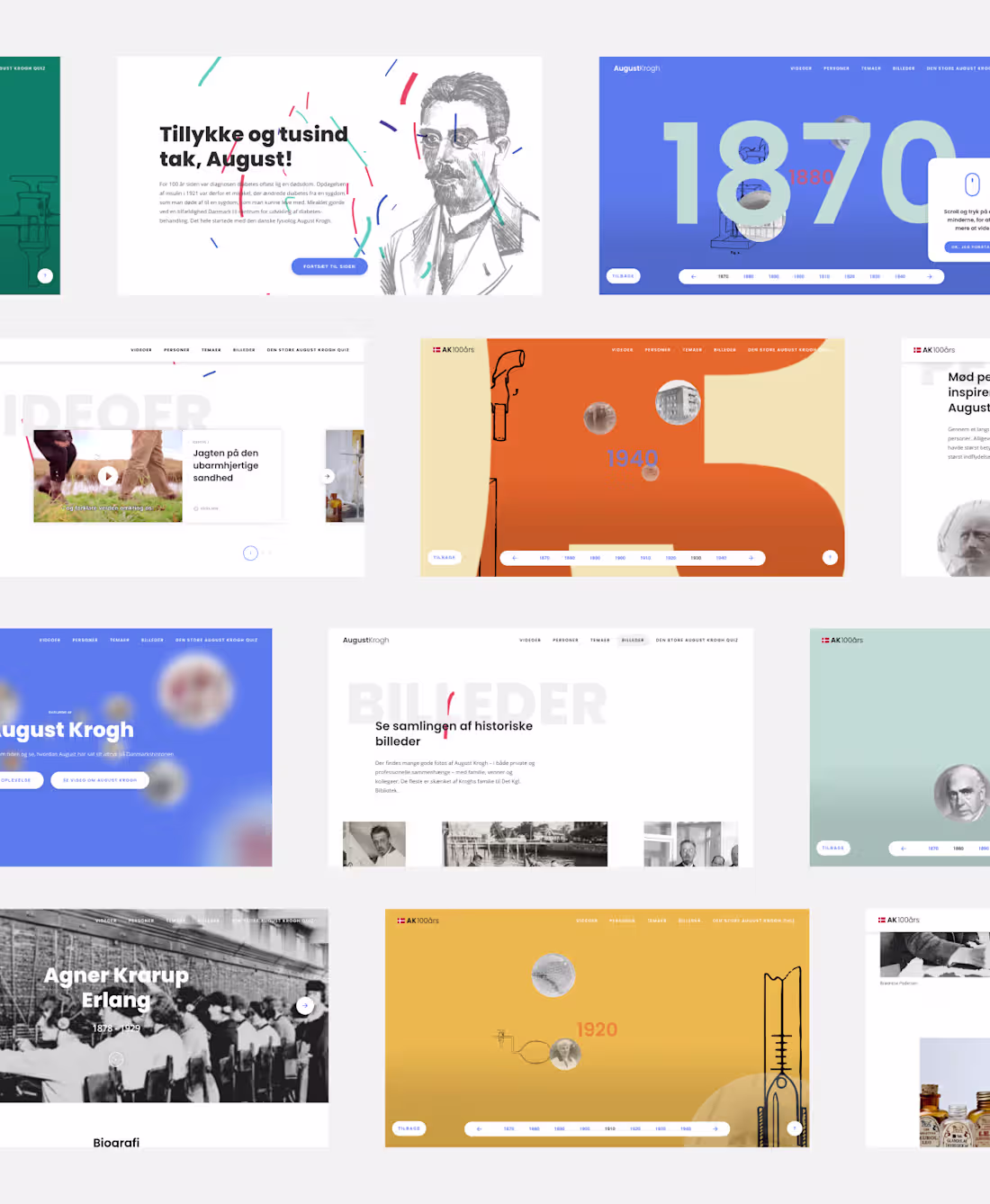 Cover image for August Krogh: Interactive Immersive Timeline