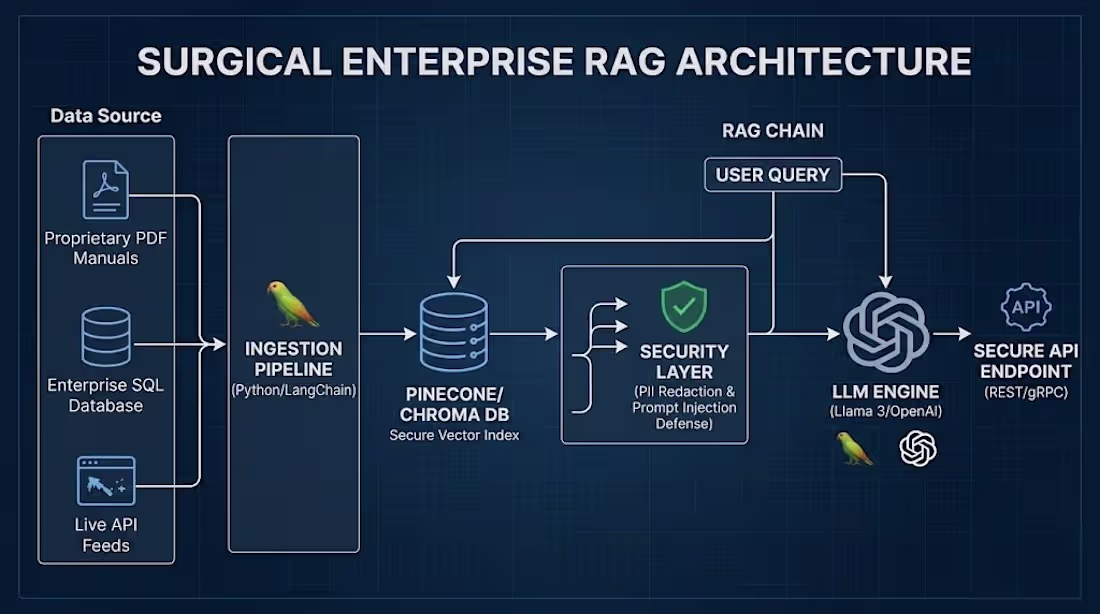Cover image for Secure Enterprise-Grade RAG Architecture
Engineered a