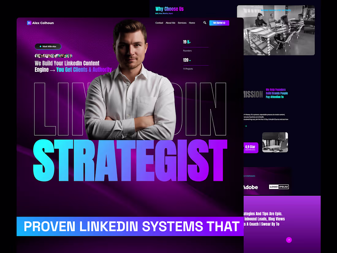 Cover image for This website was designed to help Alex present his personal ...