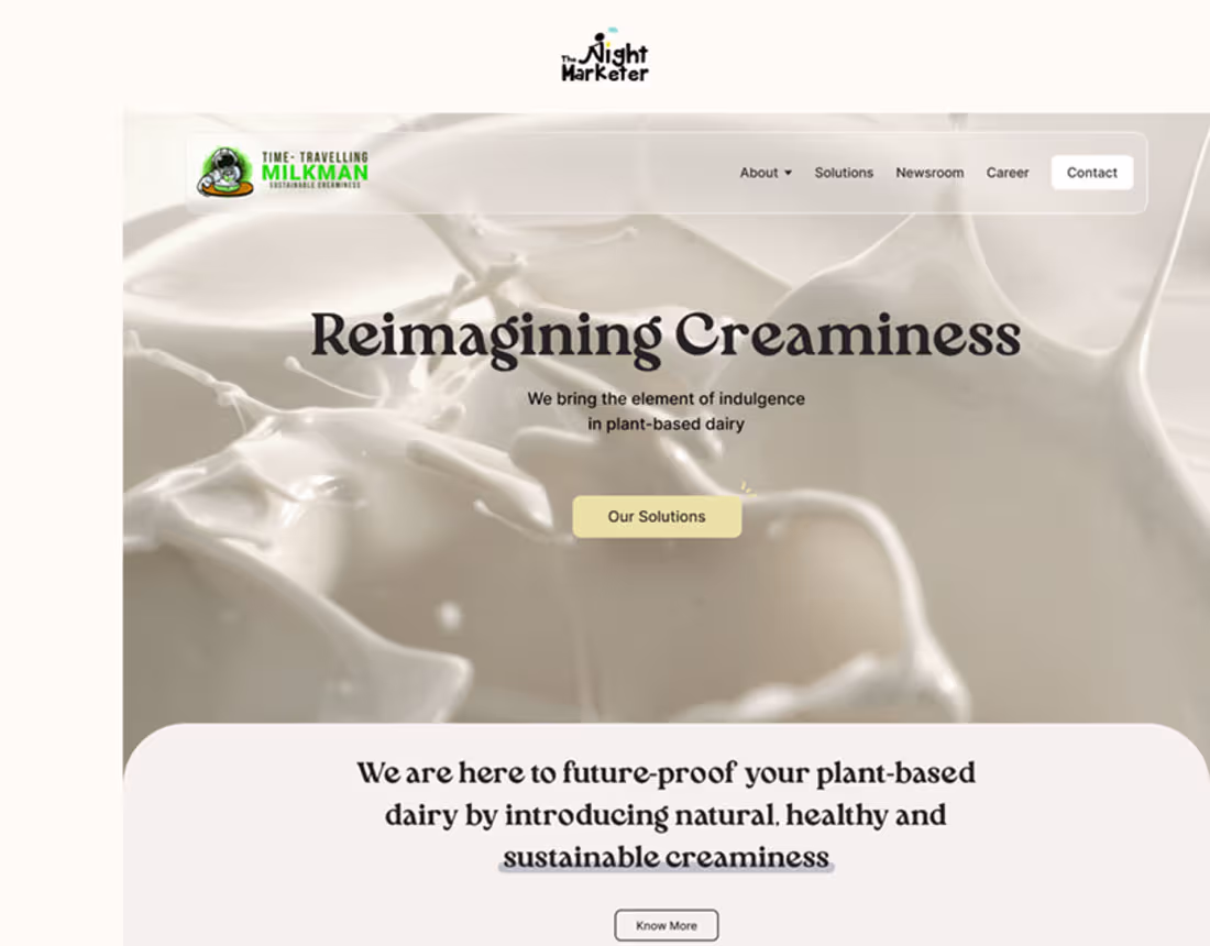 Cover image for Time-Travelling Milkman | FMCG Web Design + WordPress Dev.