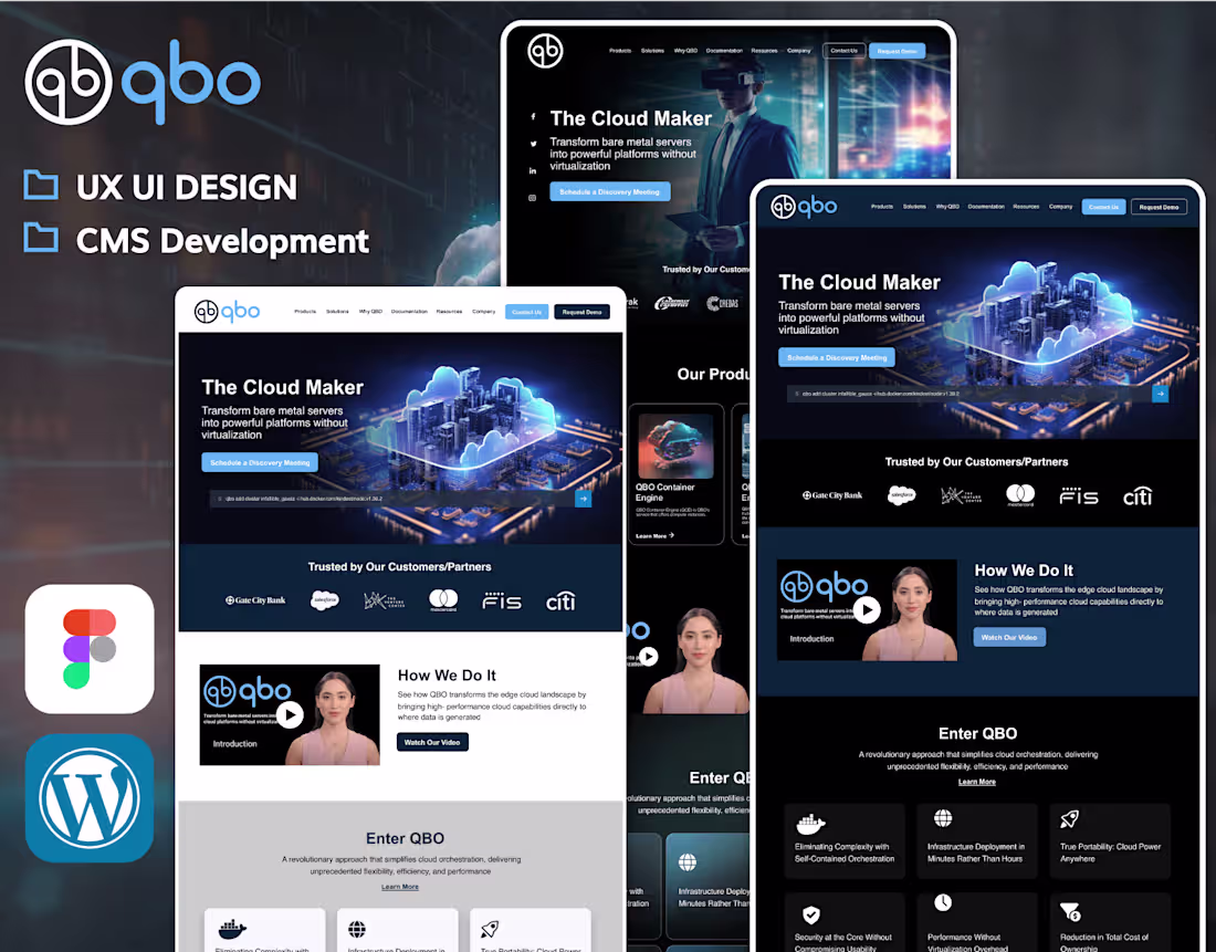 Cover image for Cloud Computing Website UI/UX Design & CMS Development