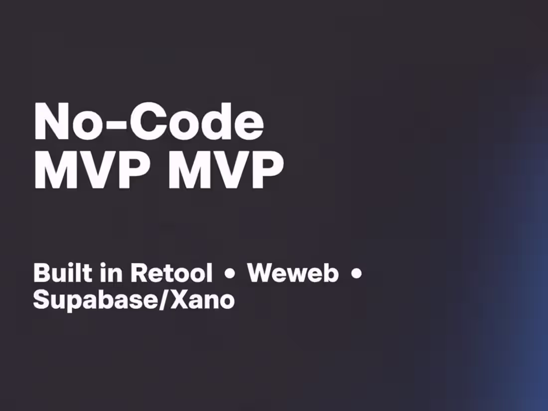 Cover image for No-Code MVP