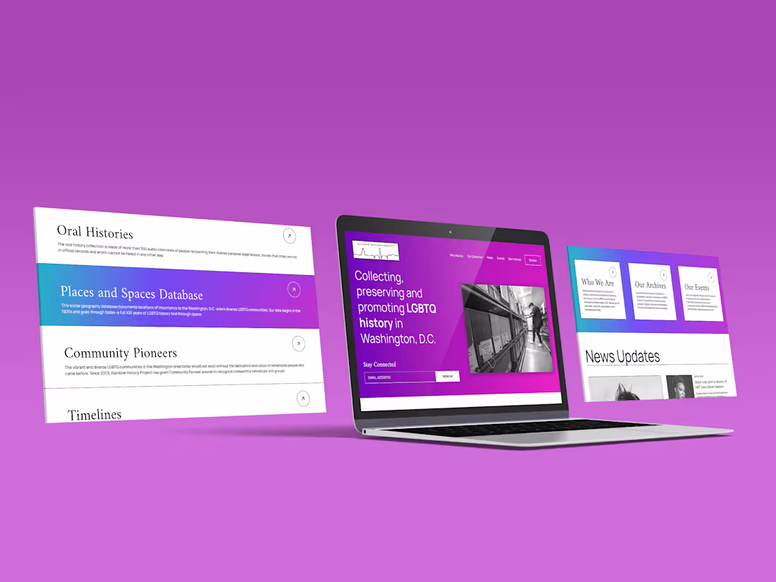 Cover image for Web Rebrand for a LGBTQ Historical Site