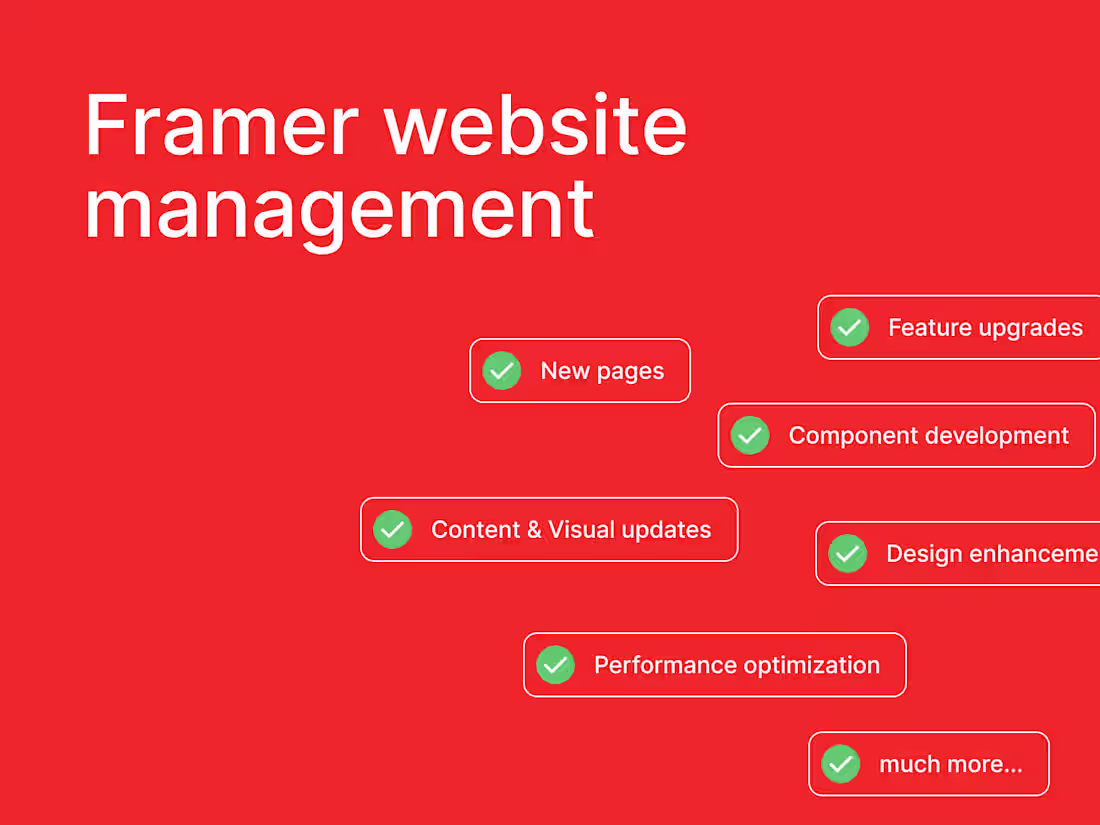 Cover image for Framer website management