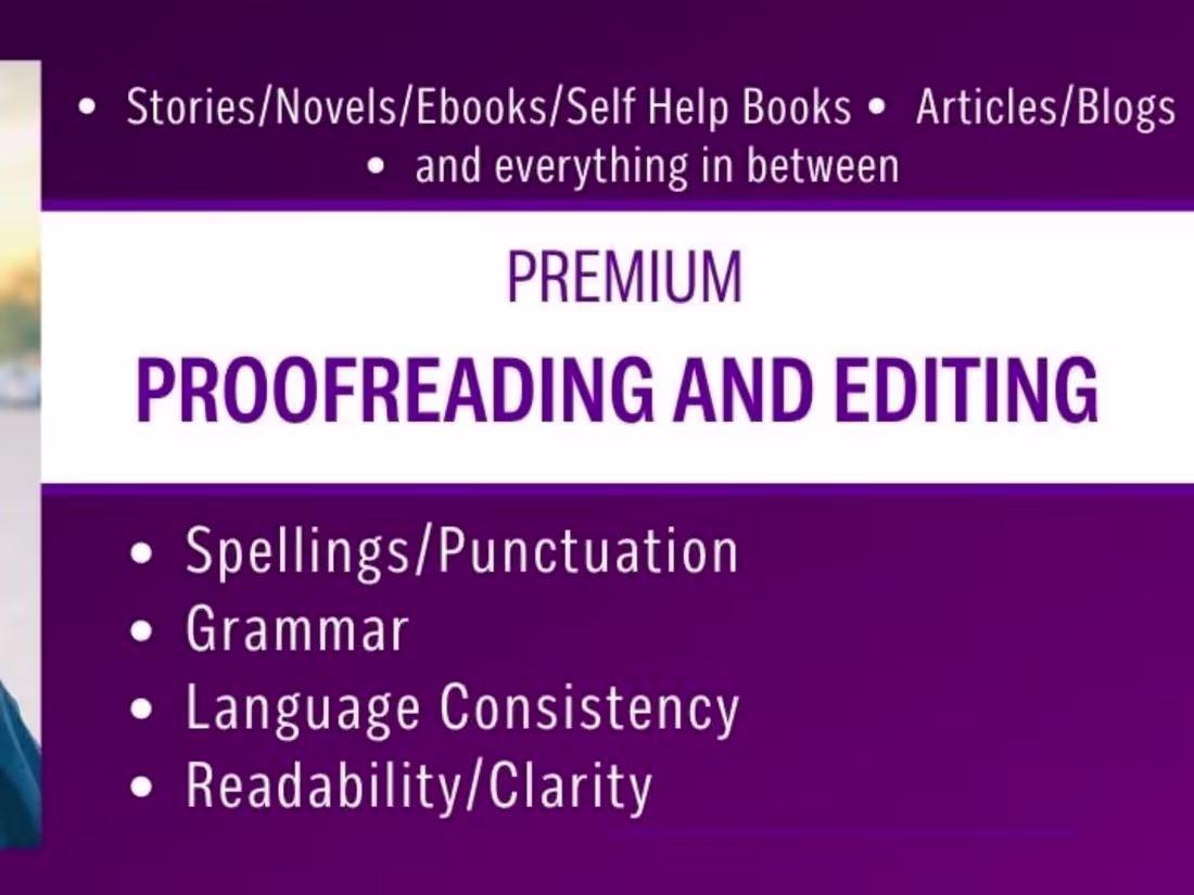 Cover image for I will proofread, copyedit, and rewrite your English content.
