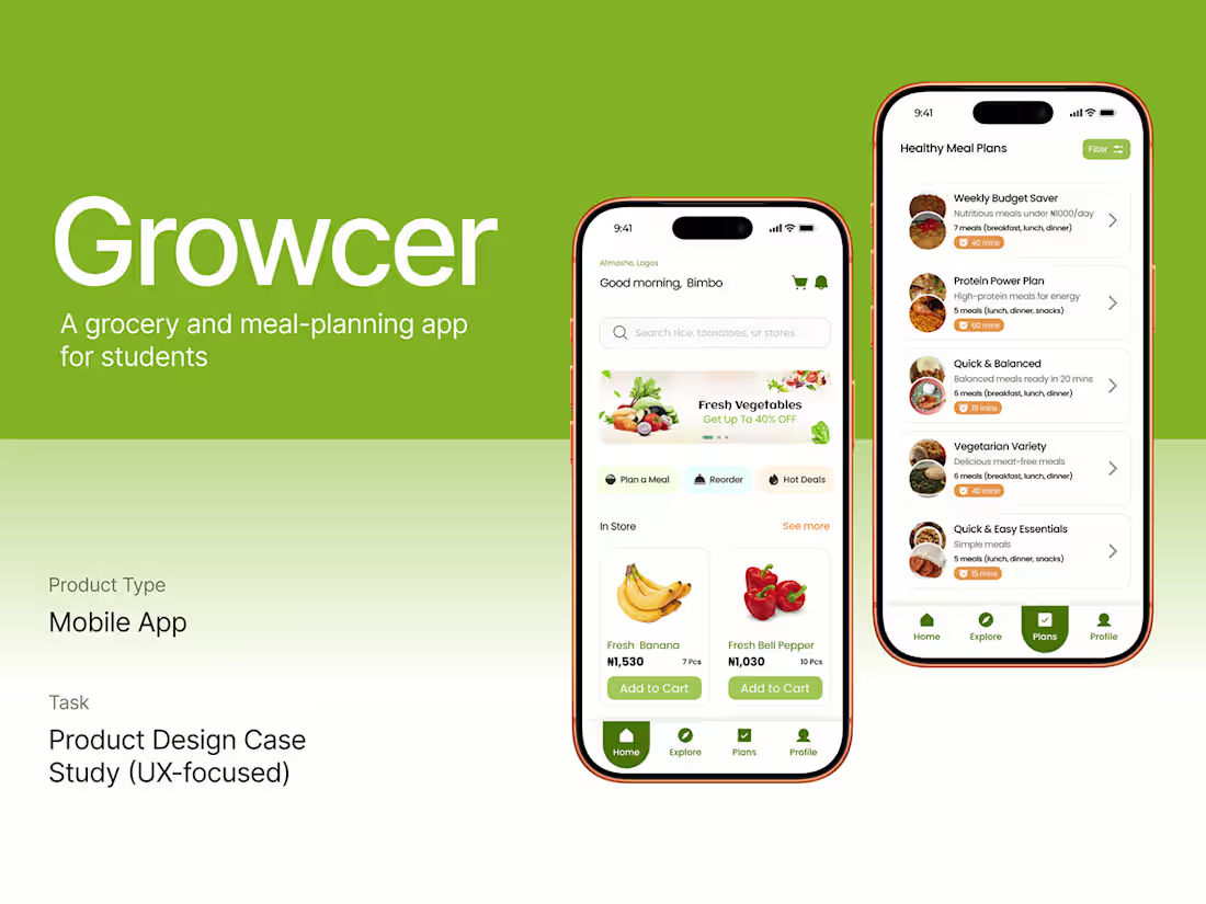 Cover image for Growcer App- Product Design Case Study