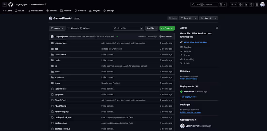 Cover image for Game Plan AI — Full-Stack AI Fitness Coach
