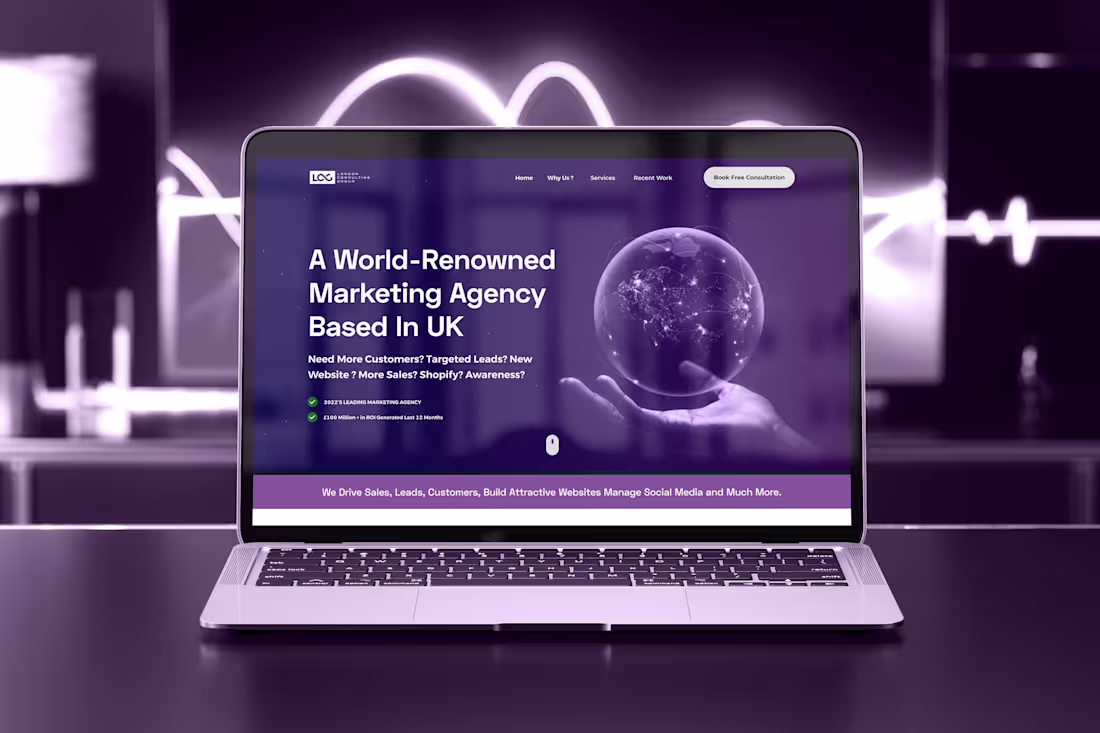 Cover image for Website UIUX Design for London Consulting