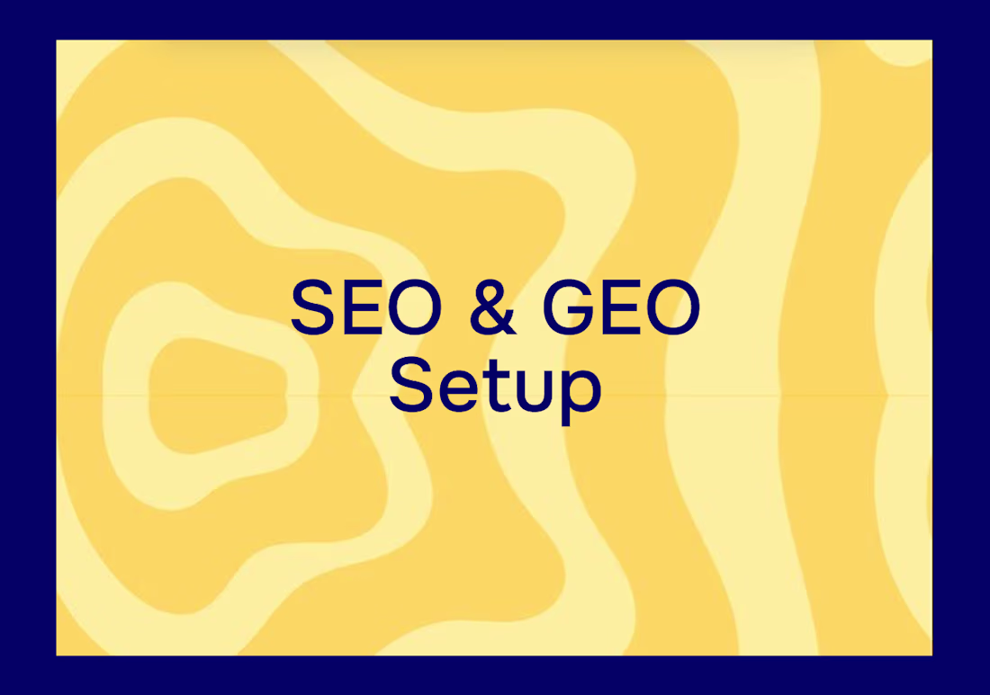 Cover image for SEO & GEO Setup