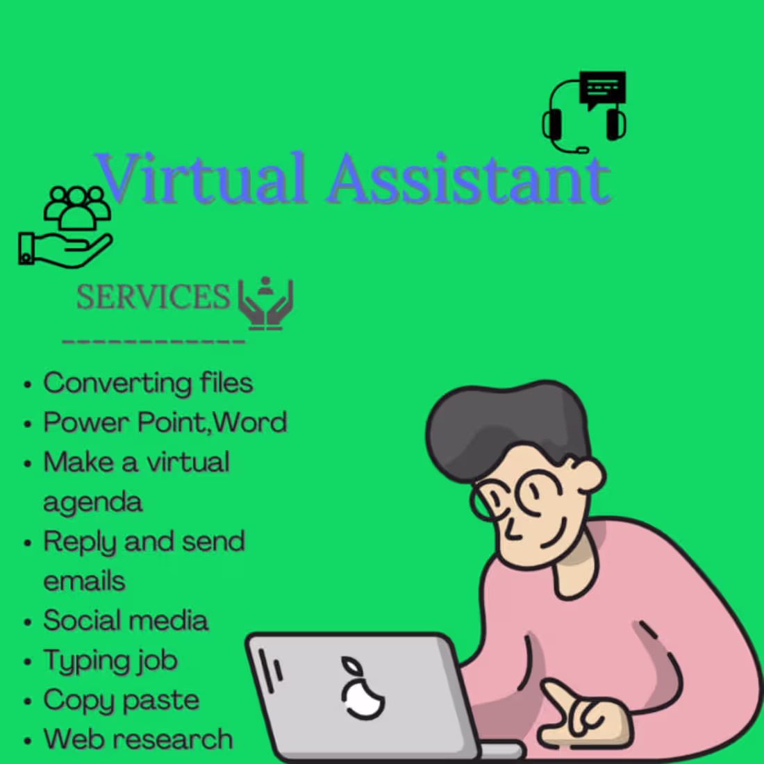 Cover image for I will be your virtual assistant