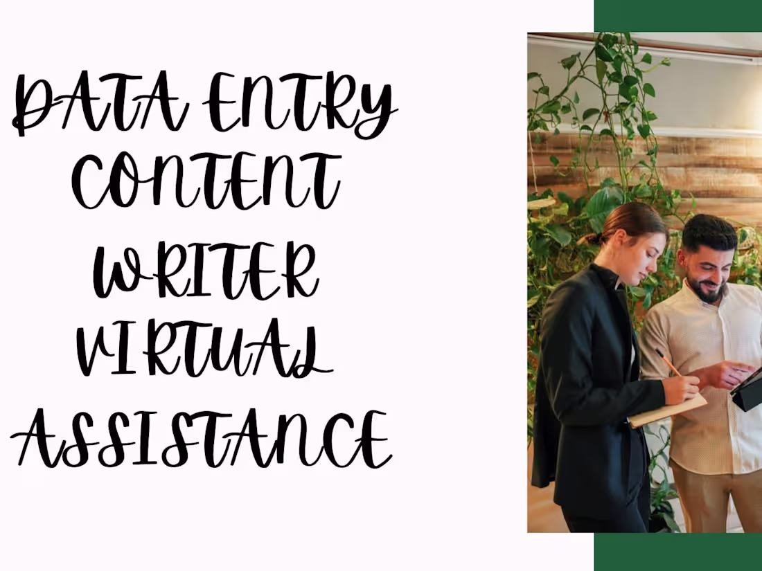 Cover image for data entry, content writer, 