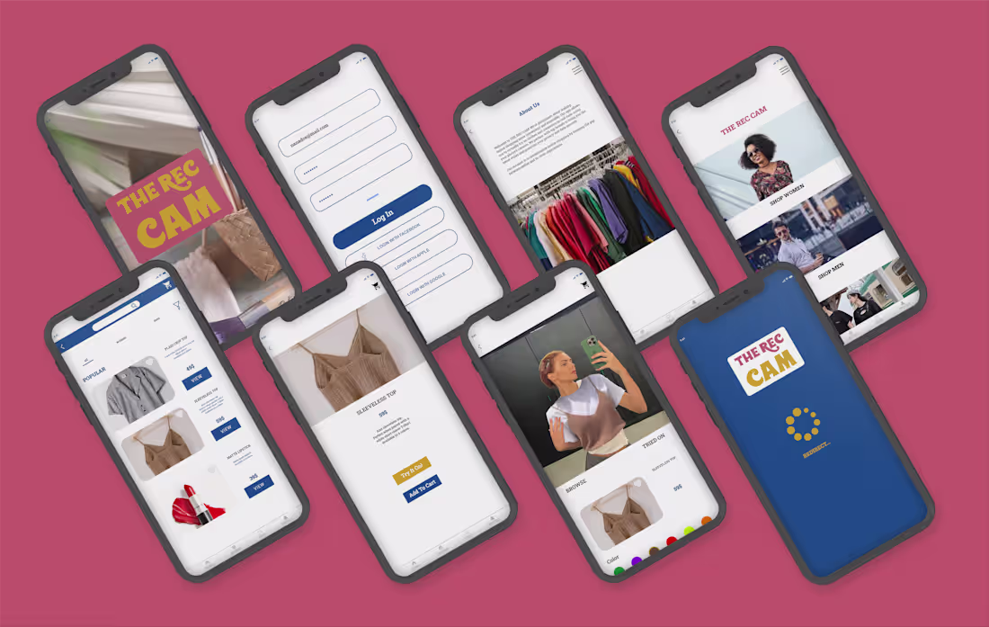 Cover image for The Rec Cam - Virtual AR Try-On - Case Study & Prototypes