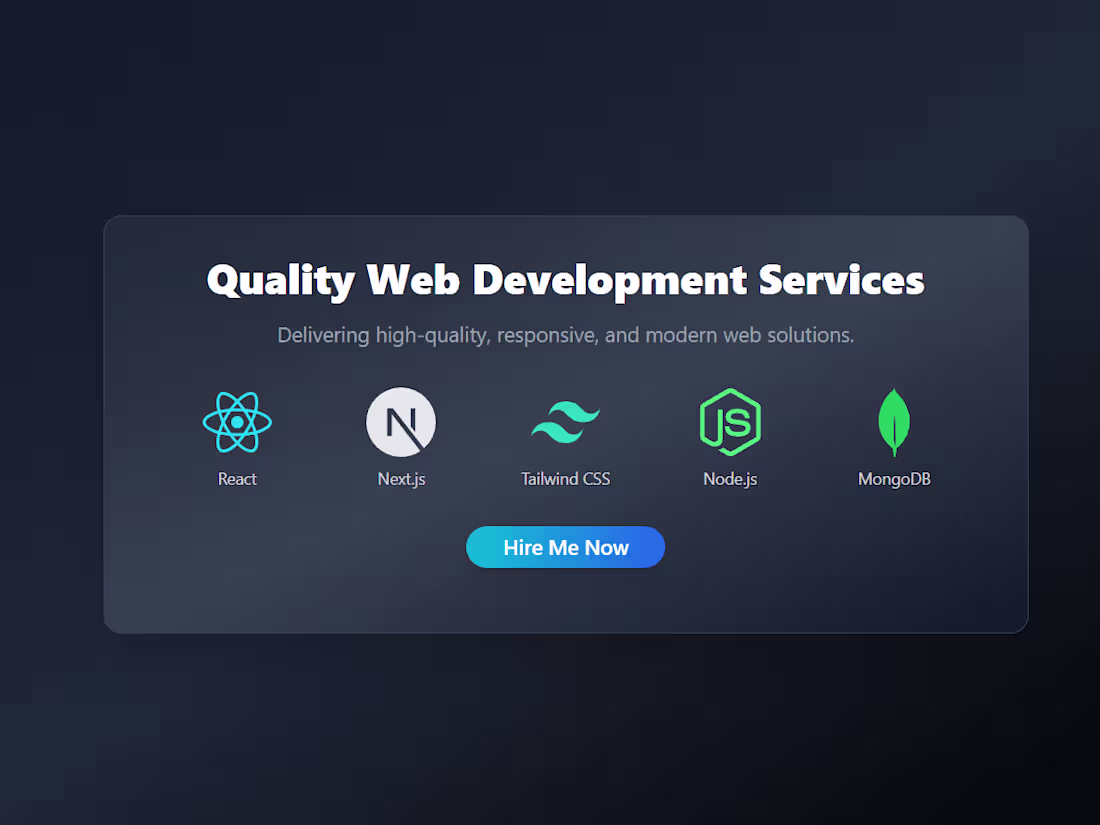 Cover image for I can build quality websites in the shortest amount of time. 