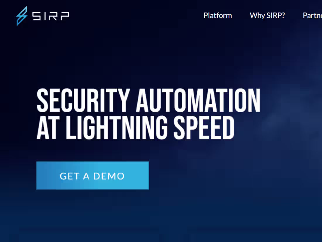 Cover image for SIRP SOAR Platform: Security Automation at Lightning Speed