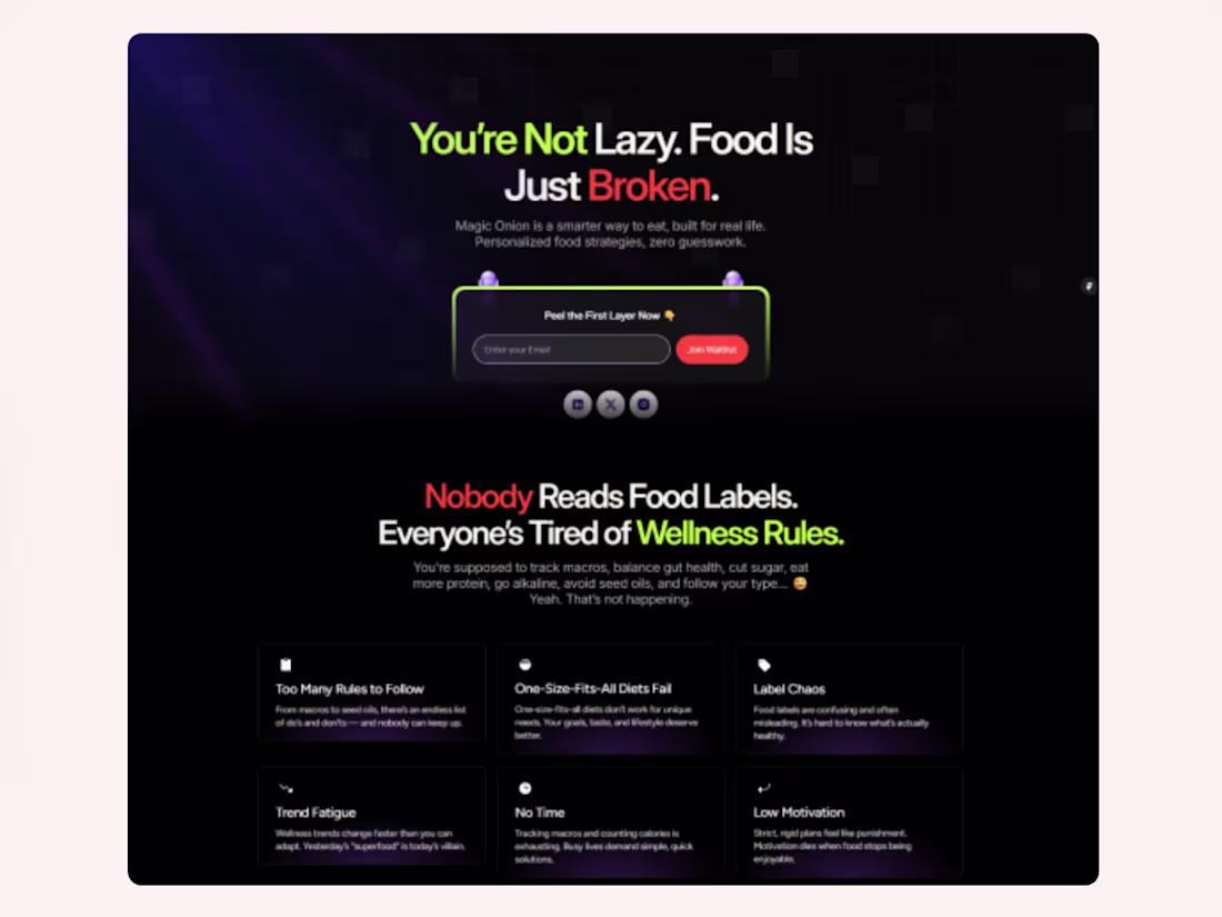 Cover image for Magic Onion- Waitlist Onepager