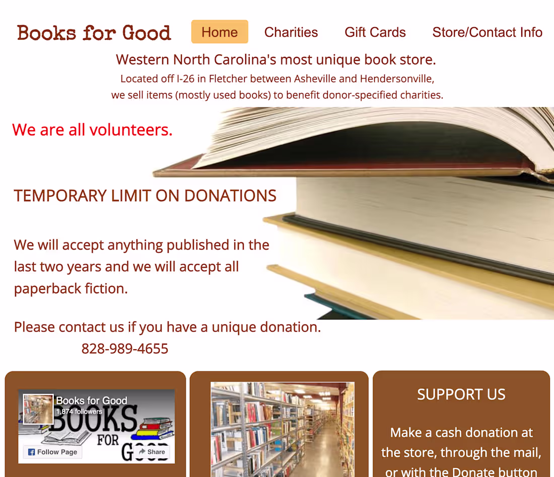 Cover image for Books for Good: Redesigning Website for Impact