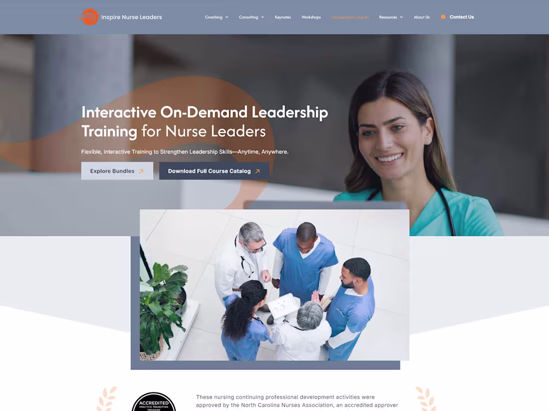 Cover image for Interactive On-Demand Leadership Training - Inspire Nurse Leade…