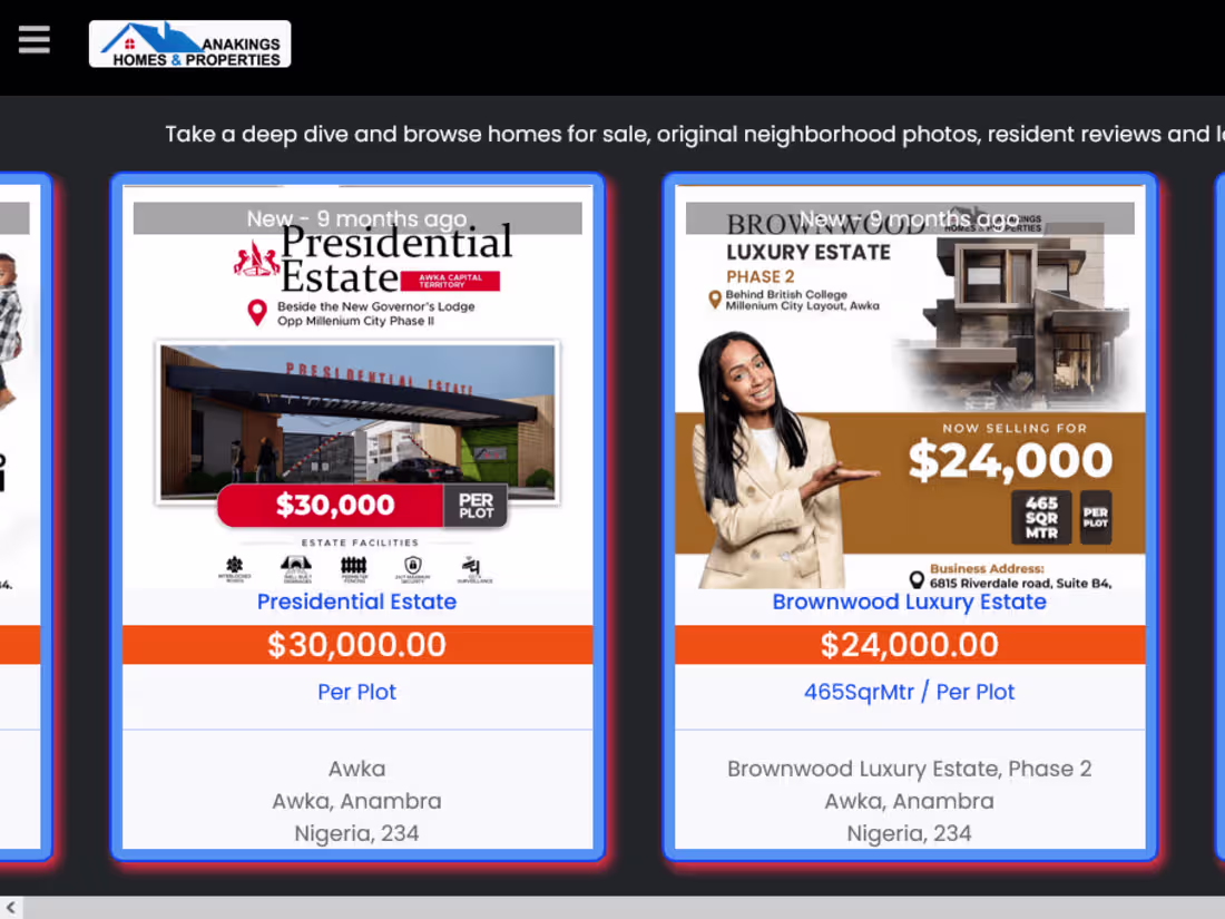 Cover image for Estate Sales Website