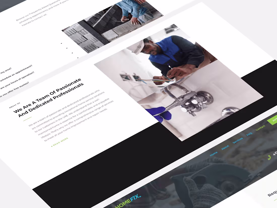 Cover image for Home Services Website | UI Design + Web Development