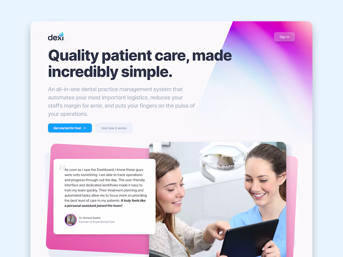 Cover image for Dexi • Your new dental assistant