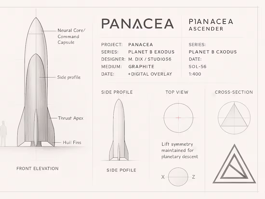 Cover image for PANACEA — Sci-Fi Book Cover Design