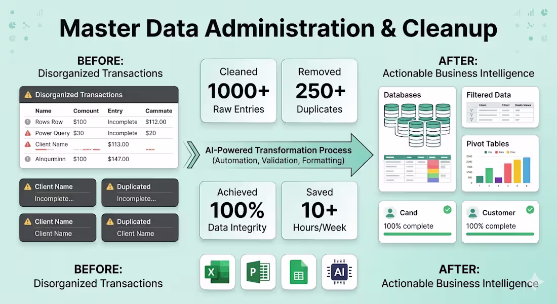 Cover image for Project Title: Master Data Administration