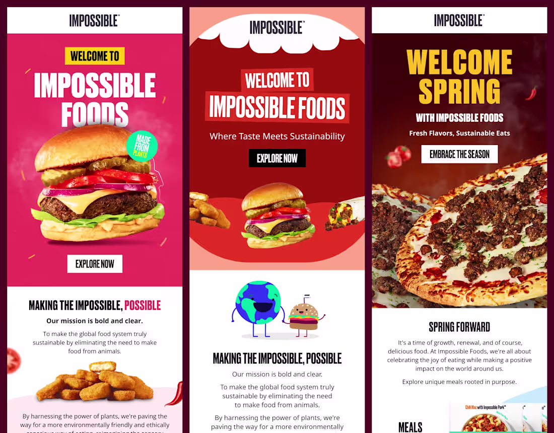 Cover image for Impossible Foods | Email Designs